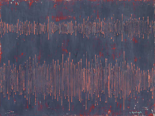 Sound Waves from Lola by the Kinks | Oil And Acrylic Painting in Paintings by L Rowland Contemporary Art. Item composed of wood and synthetic