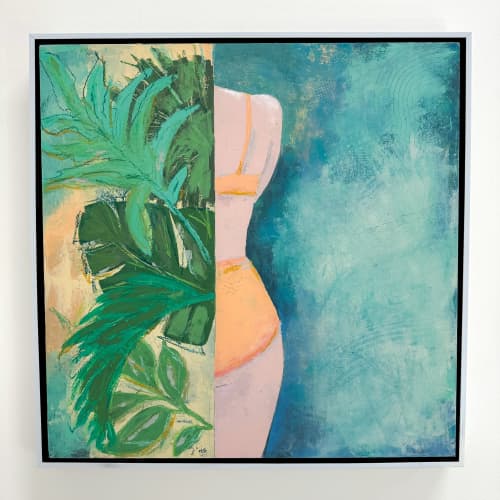 Hidden | 24 x 24 | Oil And Acrylic Painting in Paintings by Ella Friberg. Item made of wood works with contemporary & modern style