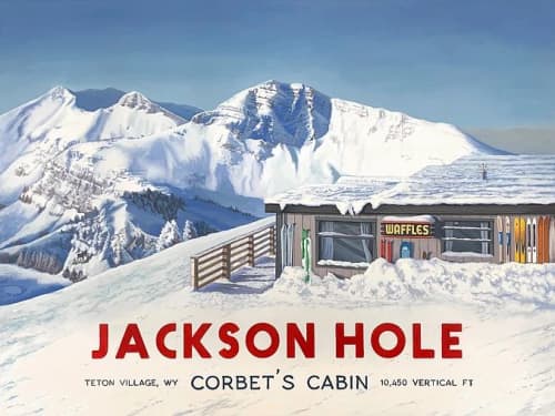 Jackson Hole | Oil And Acrylic Painting in Paintings by Nicolette Atelier. Item made of canvas with synthetic