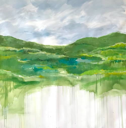 SOLD 'HiGHLANDS' original landscape painting by Linnea Heide | Oil And Acrylic Painting in Paintings by Linnea Heide contemporary fine art. Item composed of canvas and synthetic