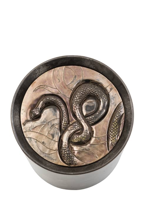 Handmade Ceramic Snake Side Table | Tables by ALPAQ STUDIO. Item composed of ceramic in mid century modern or contemporary style