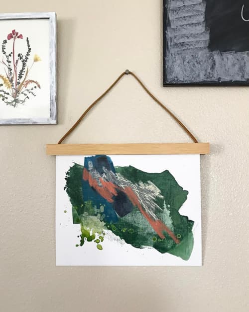 Forage | Oil And Acrylic Painting in Paintings by Amy Bramante. Item made of paper
