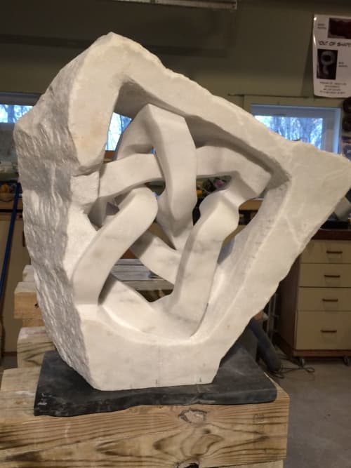 When Destiny Calls | Public Sculptures by Rock and A Soft Place Studios. Item composed of marble