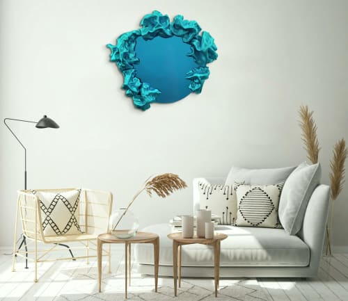 Reflexions Collection Mirror | Decorative Objects by Ted VanCleave Studio. Item made of fabric & glass