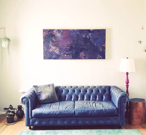 Charoite | Oil And Acrylic Painting in Paintings by Elmira Lilic. Item made of canvas