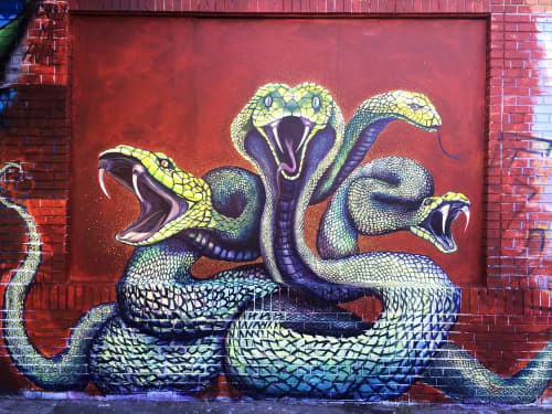 Serpent Dream | Street Murals by Charly Malpass ArtCharly. Item composed of synthetic