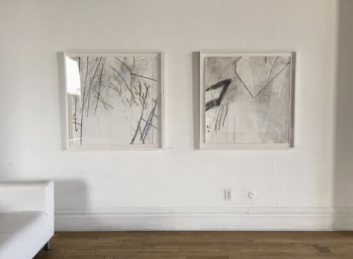 Departure(32), Departure(33) | Drawings by Lisa Bergant Koi | Bar Marco in Pittsburgh. Item composed of synthetic