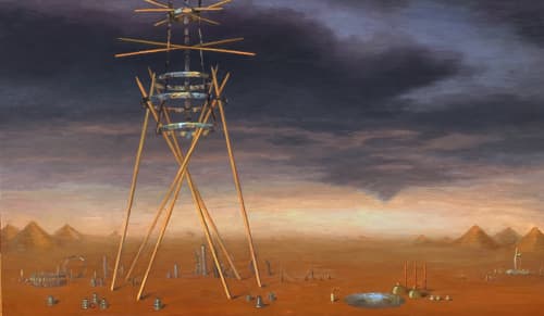 "What the Men Built" | Oil And Acrylic Painting in Paintings by Gladys Poorte