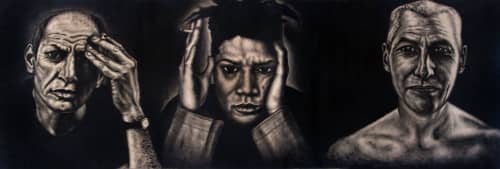 All The Dead Painters | Oil And Acrylic Painting in Paintings by PMS Artwork | AD Gallery: Contemporary Fine Art in Beverly Hills. Item made of wood with synthetic