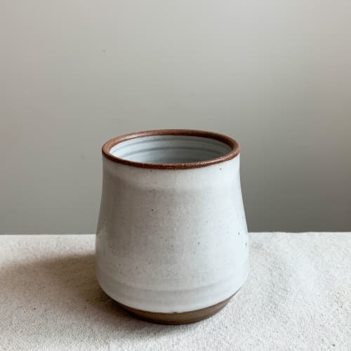10 oz Cup-Linen | Drinkware by Keyes Pottery. Item made of stoneware