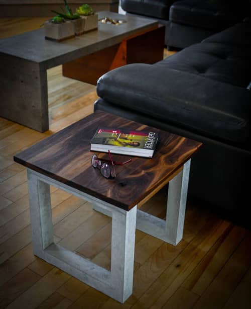 La Regis | Side Table in Tables by Curly Woods. Item composed of maple wood and concrete in contemporary or modern style