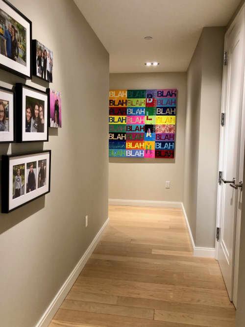 Lip Service | Mixed Media by Benna Holden. Item made of canvas