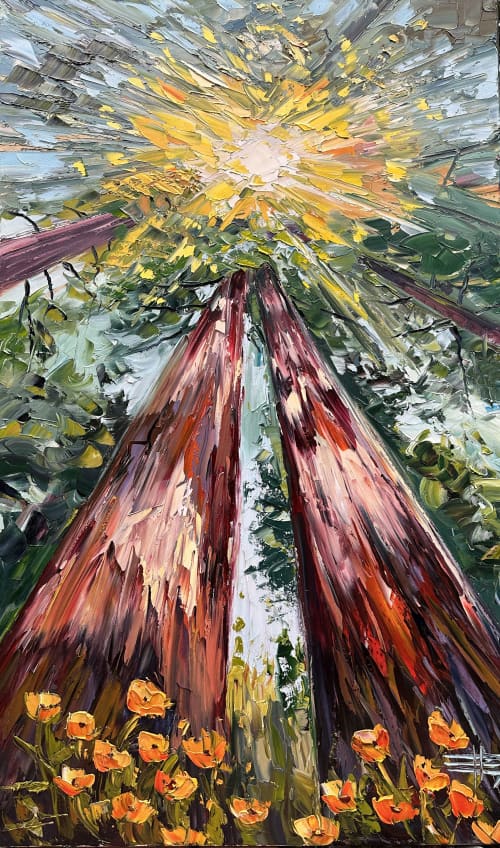 The Stillness That Made Me | Oil And Acrylic Painting in Paintings by Lisa Elley ART. Item works with mid century modern & contemporary style