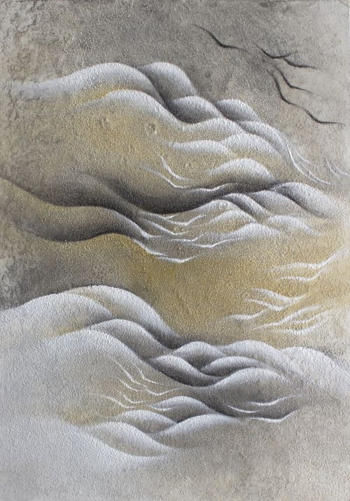 Sensing possibility | Oil And Acrylic Painting in Paintings by Francesca Borgo. Item composed of synthetic compatible with minimalism and contemporary style