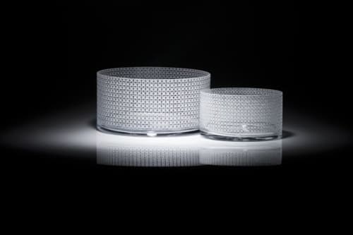 Nesting Basket Weave Bowls | Dinnerware by Carrie Gustafson. Item composed of glass