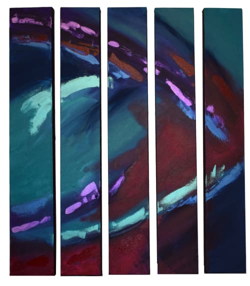 Sterling Polyptych | Oil And Acrylic Painting in Paintings by Jen Sterling. Item composed of canvas and synthetic