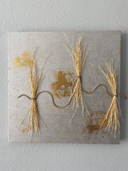 Haystacks at Harvest Time | Mixed Media in Paintings by carolrbruno