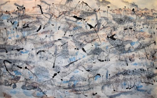 Sea Ice | Oil And Acrylic Painting in Paintings by Joanie Gagnon San Chirico Studio. Item made of canvas