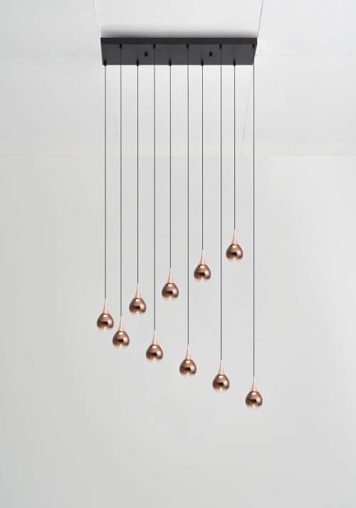 Paopao Pendant PZ10 | Pendants by SEED Design USA. Item made of metal & glass