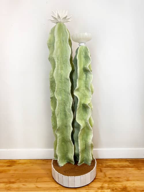 Cacti Lovers | Floor Lamp in Lamps by Syds Fab Shop. Item composed of ceramic compatible with southwestern style