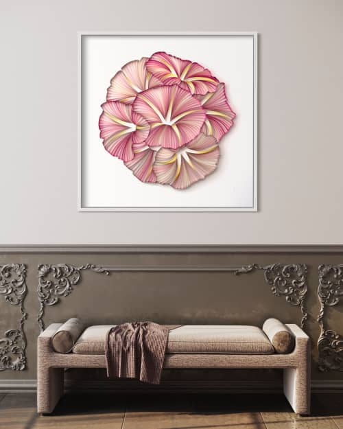 Large-scale Blossom on-edge paper art | Wall Sculpture in Wall Hangings by JUDiTH+ROLFE. Item made of paper works with contemporary & modern style