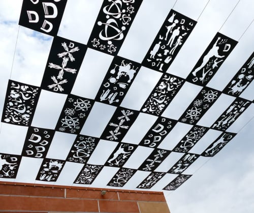 Gateway to Downey - Sunlight Shadows | Public Sculptures by Karena Massengill | Downey Gateway in Downey. Item made of aluminum