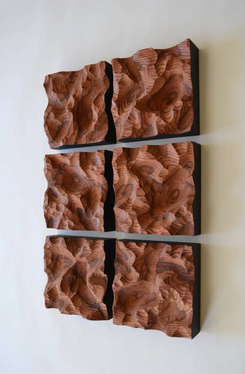 Backroads - wall art | Wall Sculpture in Wall Hangings by Lutz Hornischer - Sculptures in Wood & Plaster. Item composed of wood in contemporary or industrial style