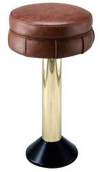 Floor Mounted Counter Stool - 6050-224 | Chairs by Richardson Seating Corporation | Hayden Hall in Chicago. Item made of brass with leather