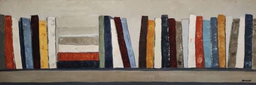 Rythme des mots | Oil And Acrylic Painting in Paintings by Sophie DUMONT.. Item composed of canvas in minimalism or contemporary style
