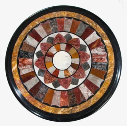 Black marble table, side table, coffee table, tabletop | Tables by Innovative Home Decors. Item composed of marble in country & farmhouse or art deco style