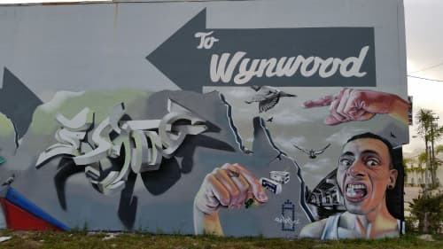 This Way to Wynwood | Street Murals by SMOG ONE