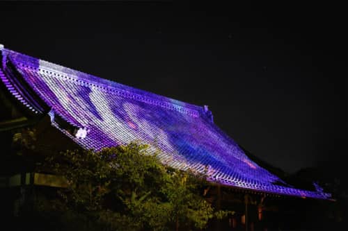 "Mind & Galaxy" ~Movie and Installation   xKahori Maki | Murals by Shiho Minami | Saidai-ji Temple in Nara. Item made of synthetic
