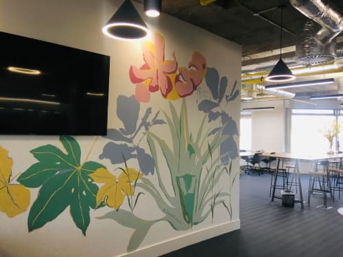 Tropical botanical mural large scale | Murals by Living Wall Murals | Huddle in London