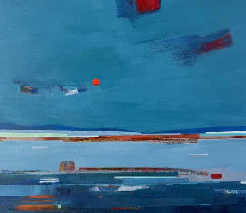 Only This Beautiful Moment | Oil And Acrylic Painting in Paintings by ROSS. Item composed of canvas in contemporary style