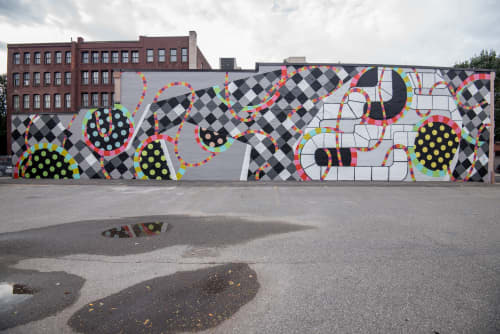 Milton Bradley Deconstructed | Street Murals by Kim Carlino. Item composed of synthetic
