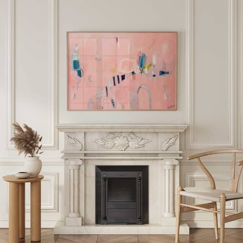Large Abstract Art Print from Original Painting | Prints in Paintings by Sarina Diakos Art. Item made of canvas with paper works with minimalism & contemporary style