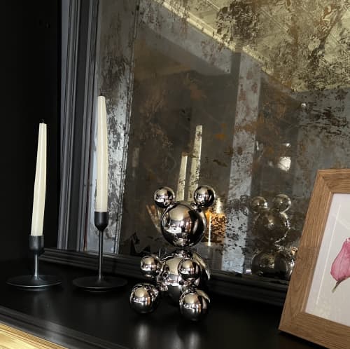 Small Stainless Steel Bear 'Thomas' | Sculptures by IRENA TONE. Item composed of steel in minimalism or art deco style