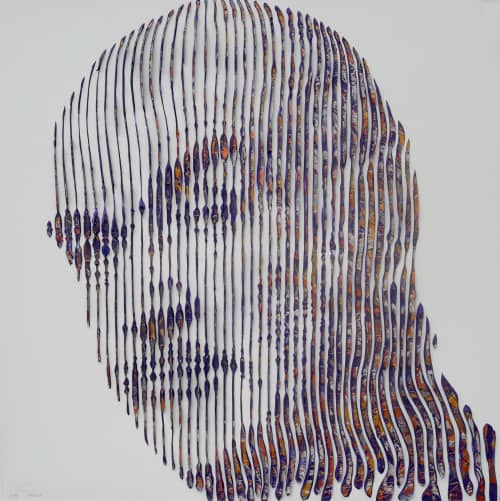 Sean Connery forever | Oil And Acrylic Painting in Paintings by Virginie SCHROEDER. Item made of canvas compatible with minimalism and contemporary style