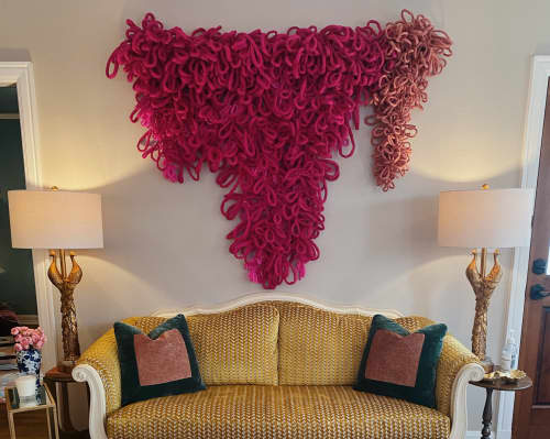 The Bougainvilleas | Tapestry in Wall Hangings by Cristina Ayala. Item composed of wool and fiber