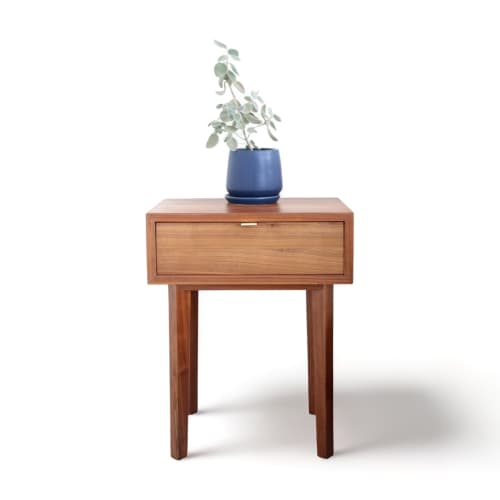 Modern Night Stands end tables side tables | Nightstand in Storage by The 1906 Gents. Item made of walnut & brass