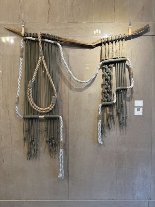 Macrame "Sage Mist" | Macrame Wall Hanging in Wall Hangings by MossHound Designs | The Brent Lofts in Pensacola. Item composed of wood and cotton in boho or contemporary style