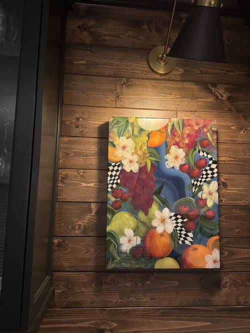 marmalade | Mixed Media in Paintings by Amanda M Moody. Item composed of birch wood and synthetic in boho or contemporary style