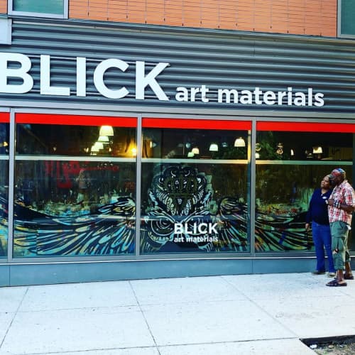 Owl Mural by Voodo Fé at Blick Art Materials, Brooklyn Wescover Murals