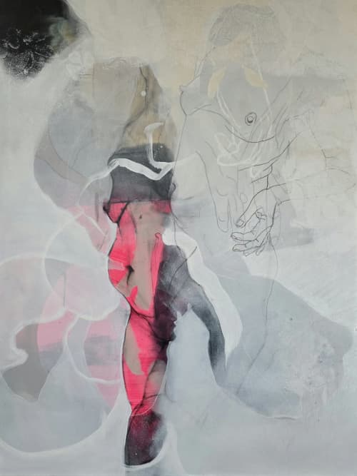The Echo | Oil And Acrylic Painting in Paintings by Joanna Cutri. Item made of canvas works with minimalism & contemporary style