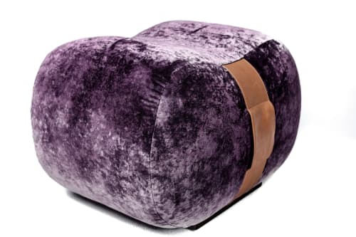 Milo Bean Ottoman | Benches & Ottomans by Marie Burgos Design and Collection | Independent Lodging Congress, in the William Vale NYC in Brooklyn. Item composed of fabric