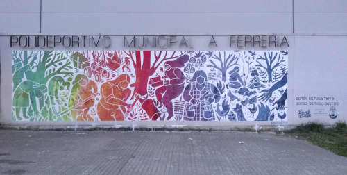 Donas da nosa terra, donas do noso destino | Street Murals by Ana Santiso. Item composed of synthetic