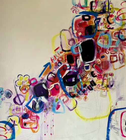 Art Culture | Oil And Acrylic Painting in Paintings by Darlene Watson Abstract Artist. Item made of canvas with synthetic works with urban style