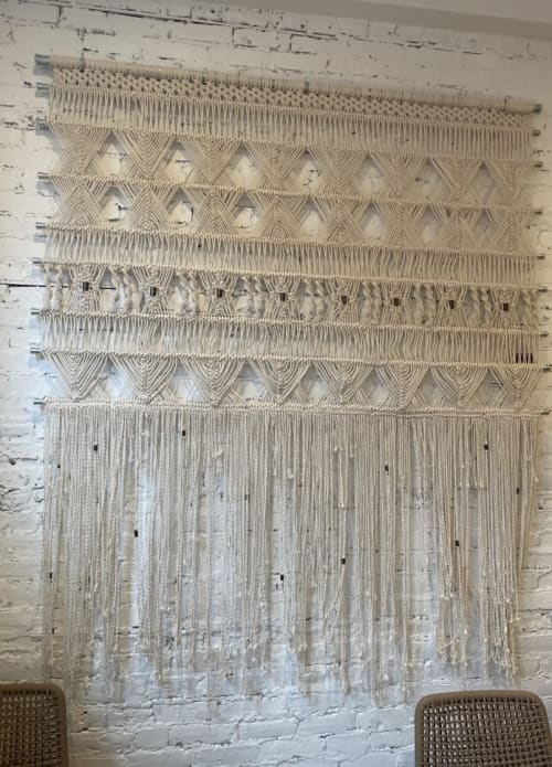 Sacred Interval | Mixed Media by ROBIN BERNING | ARTIST | Avli on The Park in Chicago. Item composed of cotton
