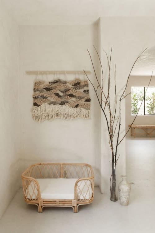 One-of-a-Kind Handwoven Wall Tapestry "Discovery" | Macrame Wall Hanging in Wall Hangings by Rebecca Whitaker Art. Item made of cotton with fiber works with boho & contemporary style