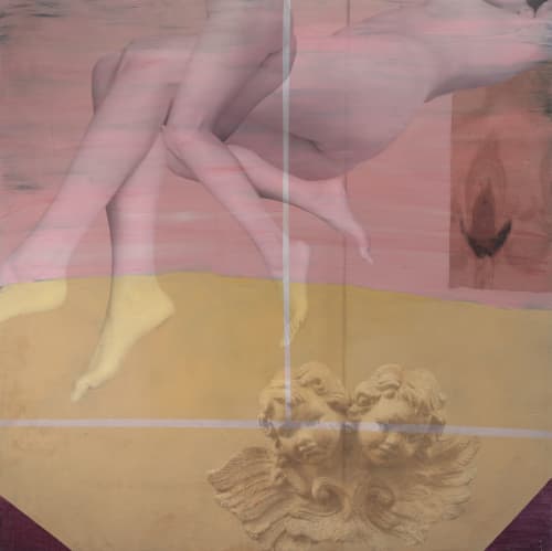 Beauty and the Inner Beast#4 | Oil And Acrylic Painting in Paintings by silvia poloto. Item composed of canvas & synthetic compatible with contemporary and modern style